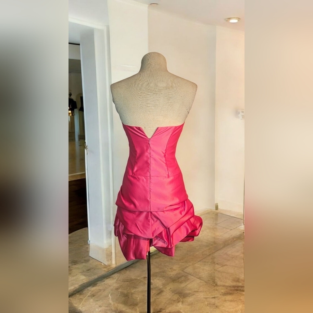 Source Unknown Vibrant Pink Strapless Dress - Picture 4 of 6